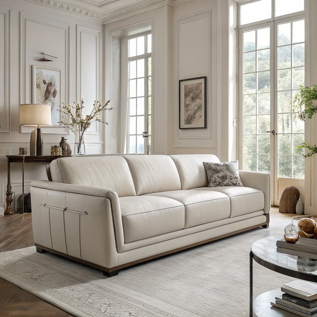 Modern sofa in a chic living room